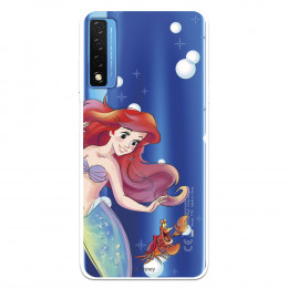 Funda para TCL 20 5G Oficial de Disney Ariel y Sebastián Burbujas - La Sirenita