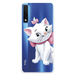 Funda para TCL 20 5G Oficial de Disney Marie Silueta - Los Aristogatos