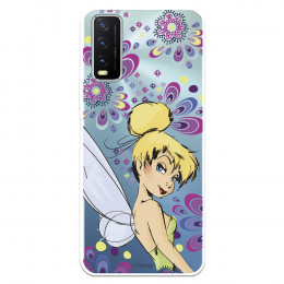 Funda para VIVO Y20S Oficial de Disney Campanilla Flores - Peter Pan