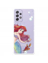 Funda para Samsung Galaxy A72 5G Oficial de Disney Ariel y Sebastián Burbujas - La Sirenita