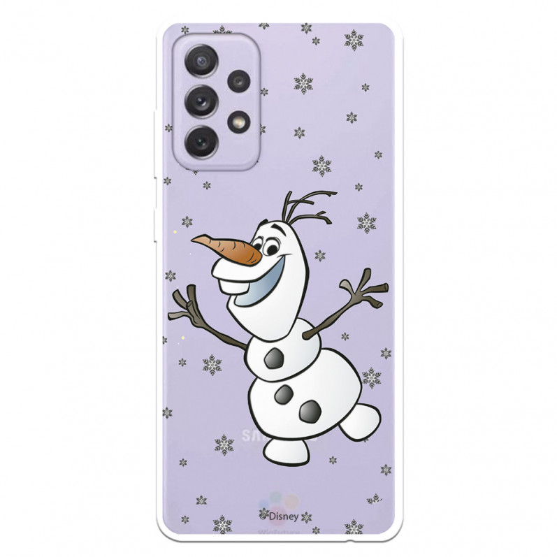 Funda para Samsung Galaxy A72 5G Oficial de Disney Olaf Transparente - Frozen