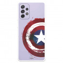 Funda para Samsung Galaxy A72 5G Oficial de Marvel Capitán América Escudo Transparente - Marvel