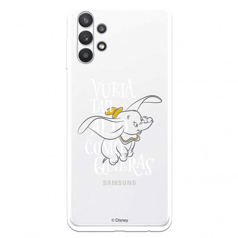 Funda para Samsung Galaxy A32 5G Oficial de Disney Dumbo Vuela tan Alto - Dumbo