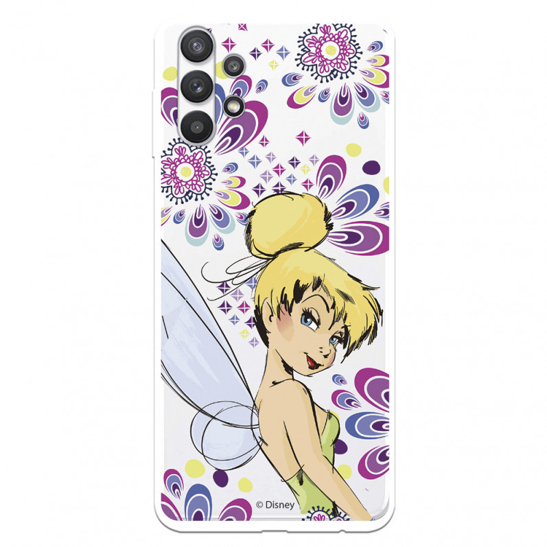 Funda para Samsung Galaxy A32 5G Oficial de Disney Campanilla Flores - Peter Pan