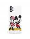 Funda para Samsung Galaxy A32 5G Oficial de Disney Mickey y Minnie Posando - Clásicos Disney