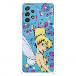 Funda para Samsung Galaxy A52 5G Oficial de Disney Campanilla Flores - Peter Pan