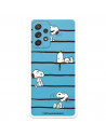 Funda para Samsung Galaxy A52 5G Oficial de Peanuts Snoopy rayas - Snoopy