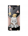 Funda para Samsung Galaxy A80 Oficial de Disney Dumbo Silueta Transparente - Dumbo