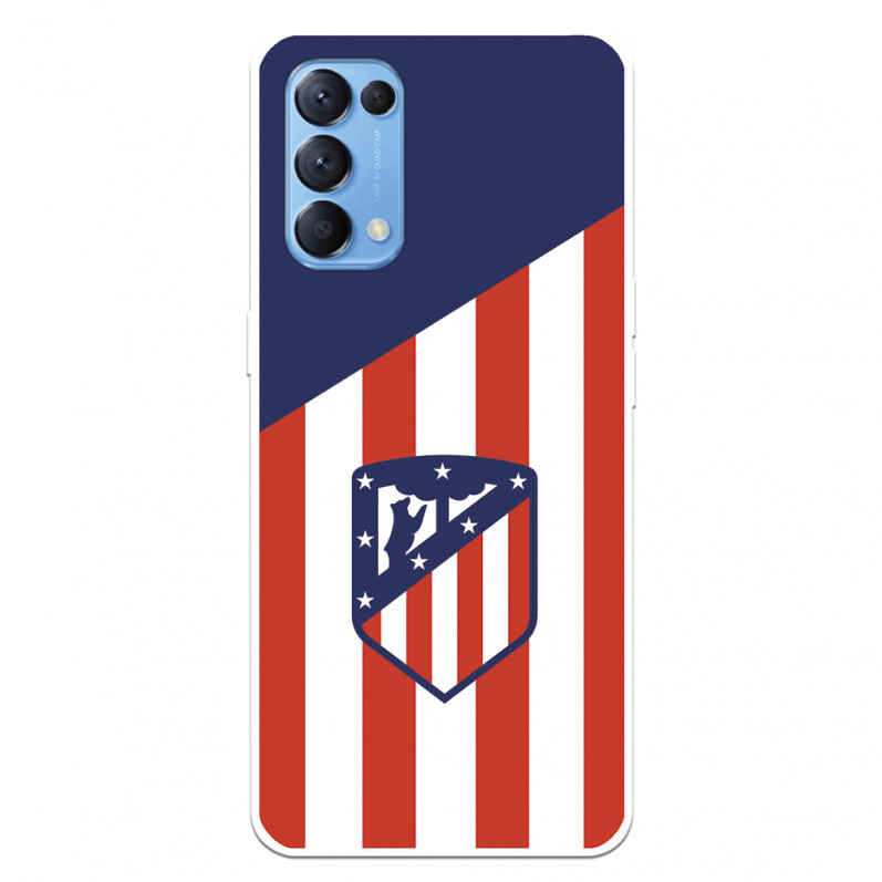 Atlético de Madrid Oppo Find X3 Lite Hülle Atlético de Madrid Wappen Hintergrund – Offizielle Lizenz von Atlético de Madrid