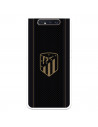 Atlético de Madrid Hülle für Samsung Galaxy A80 Gold Crest Schwarzer Hintergrund – Offiziell lizensiert von Atlético de Madrid