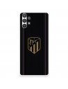 Atlético de Madrid Hülle für Samsung Galaxy A32 5G Gold Crest Schwarzer Hintergrund – Atlético de Madrid Offizielle Lizenz