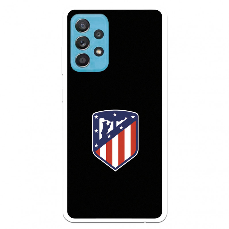 Atlético de Madrid Wappen Schwarzer Hintergrund Samsung Galaxy A52 5G Hülle – Offizielle Lizenz von Atlético de Madrid