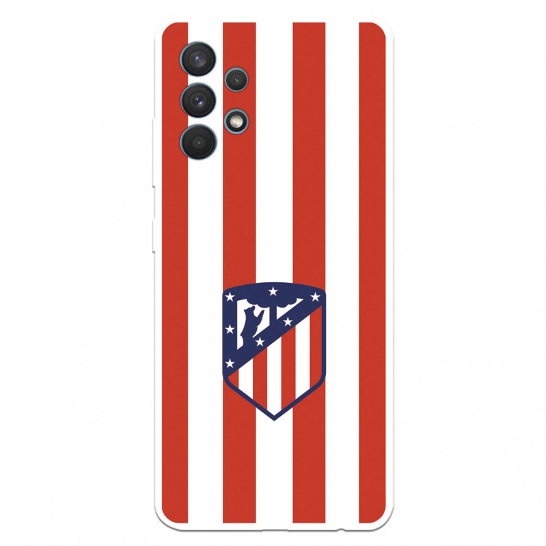 Atlético de Madrid Red and White Crest Samsung Galaxy A32 4G Hülle – Offizielle Lizenz von Atlético de Madrid