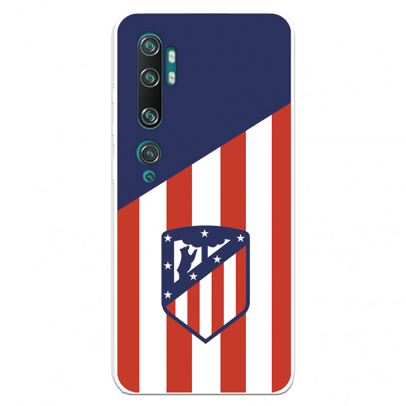 Atlético de Madrid Hülle für Xiaomi Mi Note 10 Pro Atlético de Madrid Wappen Hintergrund – Atlético de Madrid Offizielle Lizenz