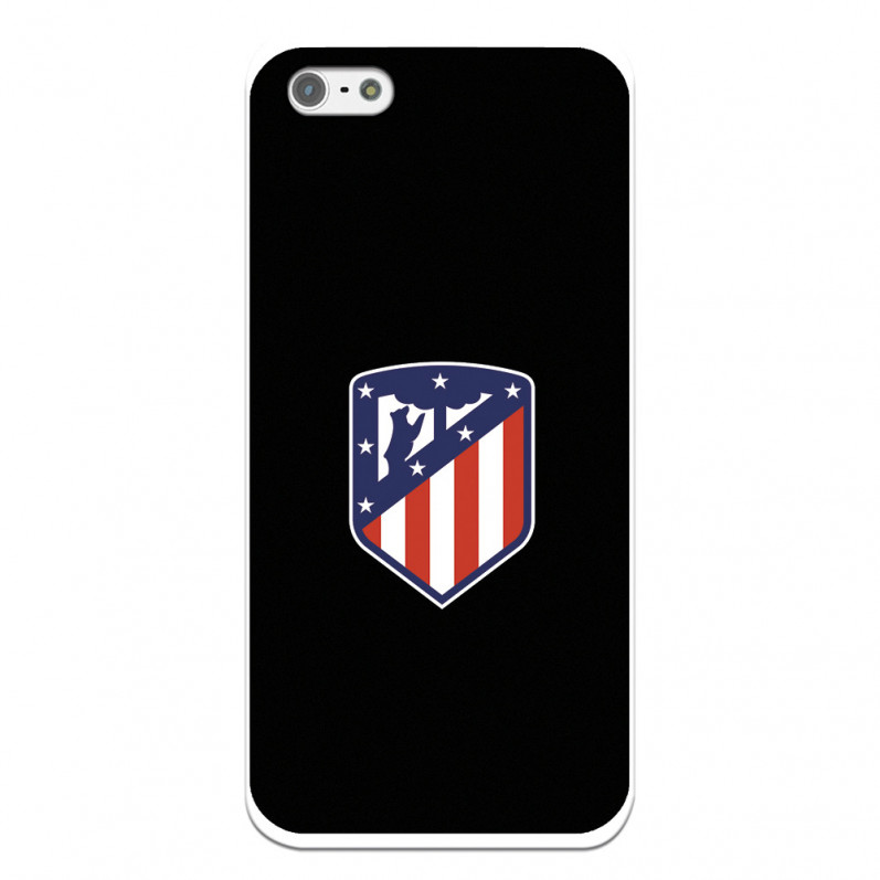 Atlético de Madrid Wappen Schwarzer Hintergrund iPhone 5S Hülle – Atlético de Madrid Offizielle Lizenz