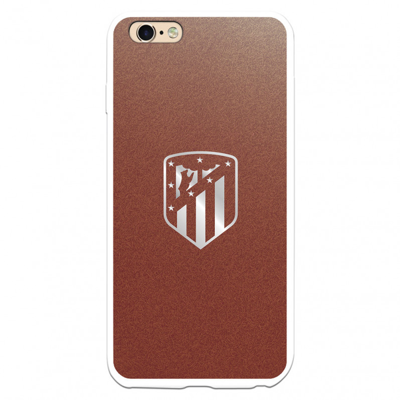 Atlético de Madrid iPhone 6S Plus -Hülle mit silbernem Wappenhintergrund – offizielle Lizenz von Atlético de Madrid