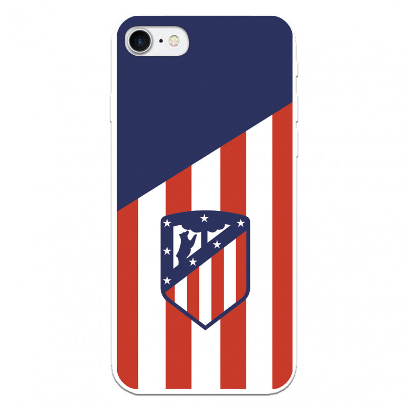 Atlético de Madrid iPhone 8 Hülle Wappen Atlético Hintergrund – Atlético de Madrid Offizielle Lizenz