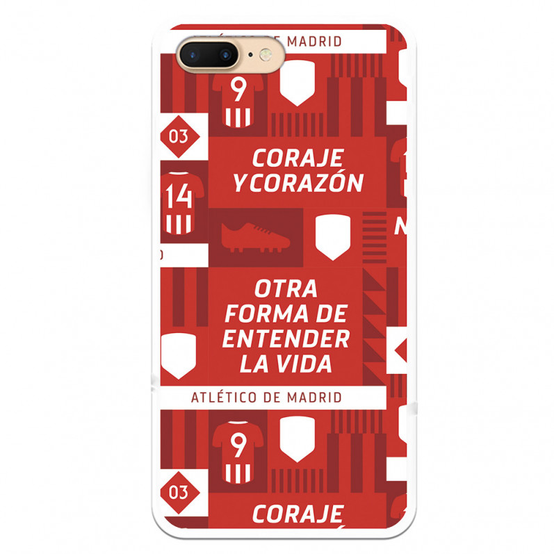 Atlético de Madrid "Coraje and Heart" iPhone 8 Plus Hülle - Offizielle Lizenz von Atlético de Madrid