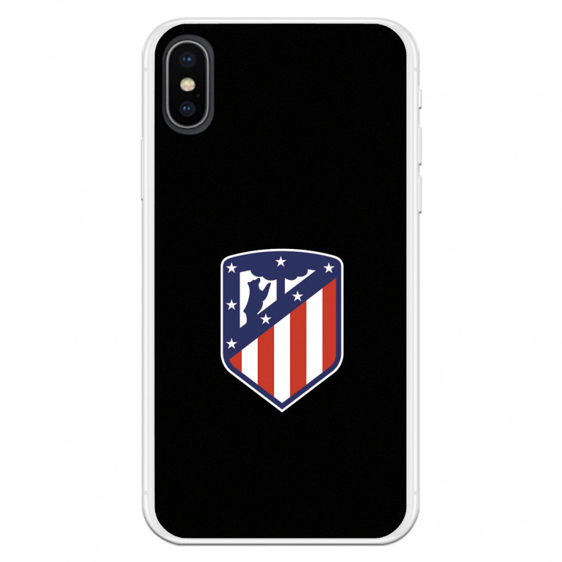 Atlético de Madrid Wappen Schwarzer Hintergrund iPhone XS Hülle – Offizielle Lizenz von Atlético de Madrid