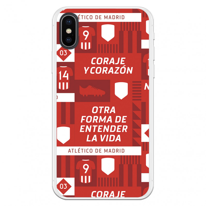 Atlético de Madrid „Coraje and Heart“ iPhone XS Hülle – Offizielle Lizenz von Atlético de Madrid