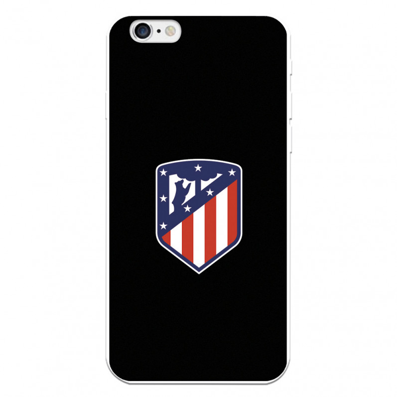 Atlético de Madrid Wappen iPhone 6 Hülle Schwarzer Hintergrund – Atlético de Madrid Offizielle Lizenz