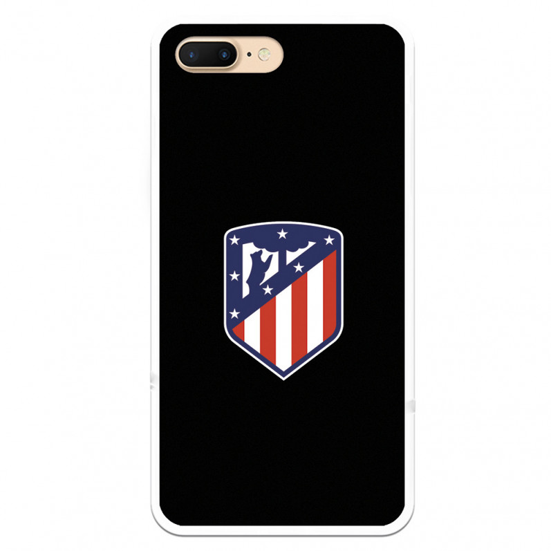 Atlético de Madrid Wappen Schwarzer Hintergrund iPhone 7 Plus Hülle – Atlético de Madrid Offizielle Lizenz