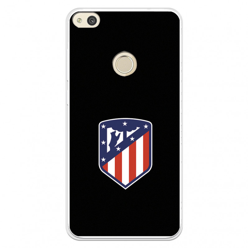 Huawei P8 Lite 2017 Hülle Atlético de Madrid Wappen Schwarzer Hintergrund – Offizielles Lizenzprodukt von Atlético de Madrid