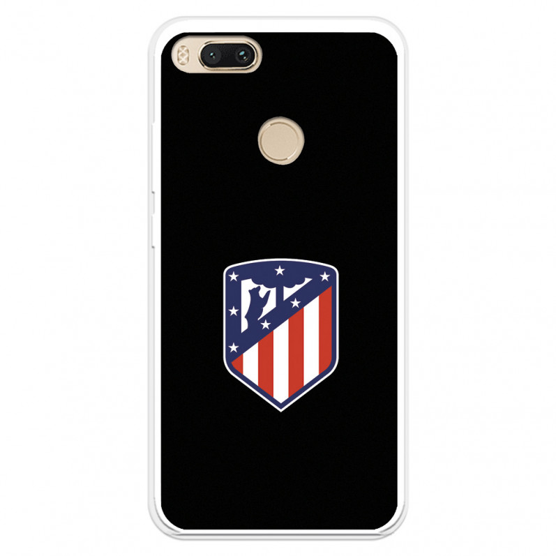 Atlético de Madrid Crest Case für Xiaomi Mi A1 Schwarzer Hintergrund – Atlético de Madrid Offizielle Lizenz