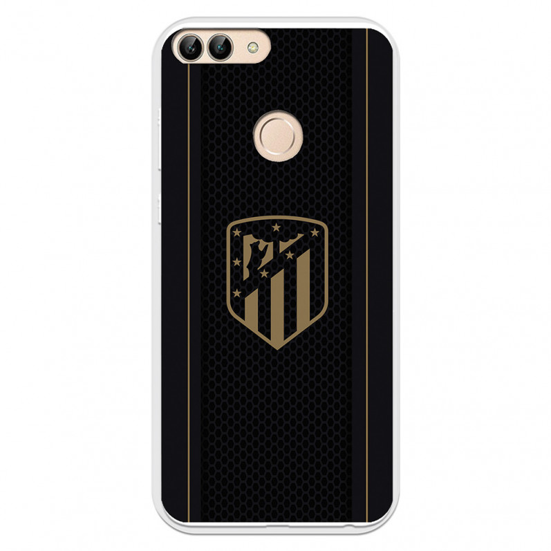 Atlético de Madrid Huawei P Smart Case Gold Crest Schwarzer Hintergrund – Offizielle Lizenz von Atlético de Madrid