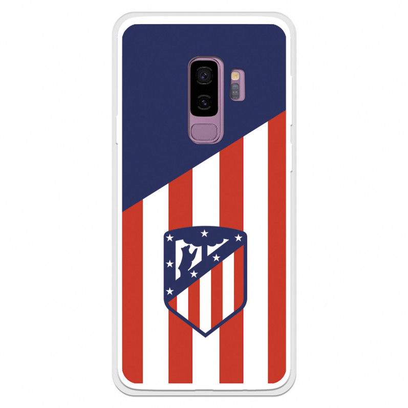 Atlético de Madrid Samsung Galaxy S9 Plus Hülle Atlético de Madrid Wappenhintergrund – Offizielle Lizenz von Atlético de Madrid