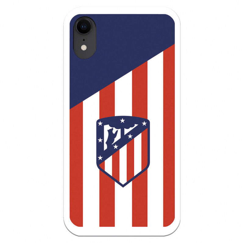 Atlético de Madrid iPhone XR Hülle Wappen Atlético Hintergrund – Atlético de Madrid Offizielle Lizenz