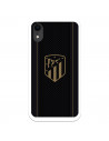 Atlético de Madrid iPhone XR Hülle Gold Crest Schwarzer Hintergrund – Atlético de Madrid Offizielle Lizenz