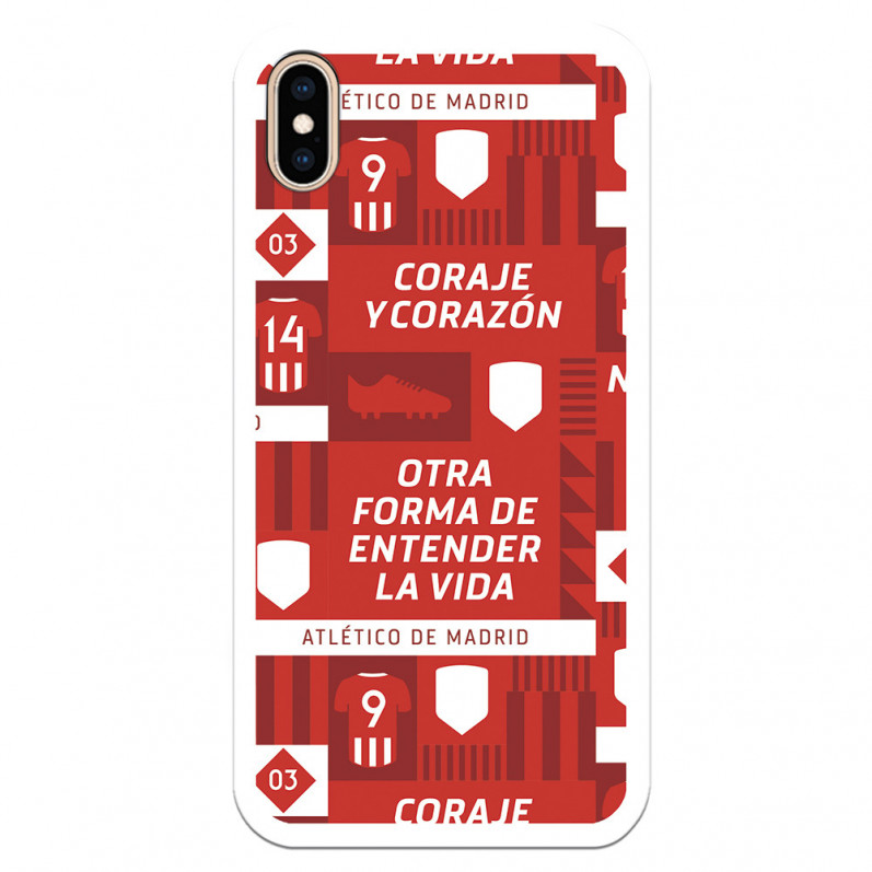 Atlético de Madrid "Coraje and Heart" iPhone XS Max Hülle - Offizielle Lizenz von Atlético de Madrid