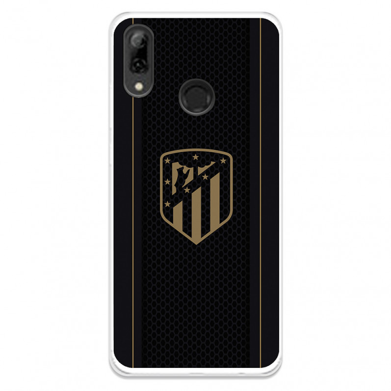 Atlético de Madrid Huawei P Smart 2019 Hülle Goldwappen Schwarzer Hintergrund – Atlético de Madrid Offizielle Lizenz