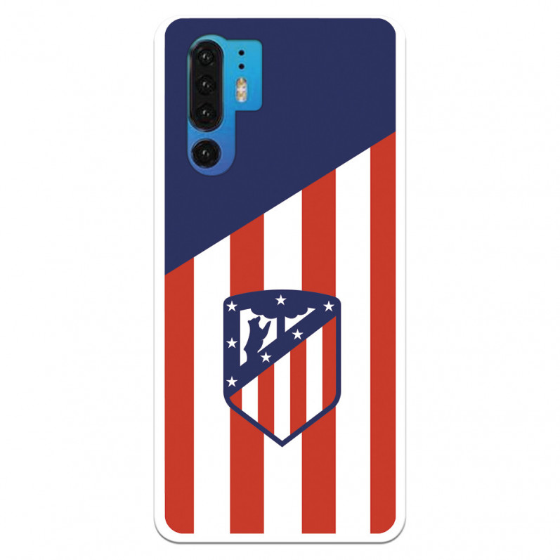 Atlético de Madrid Huawei P30 Pro Hülle Atlético de Madrid Wappen Hintergrund – Atlético de Madrid Offizielle Lizenz