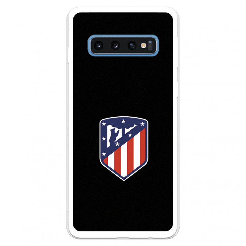 Atlético de Madrid Wappen Schwarzer Hintergrund Samsung Galaxy S10 Plus Hülle – Offizielle Lizenz von Atlético de Madrid