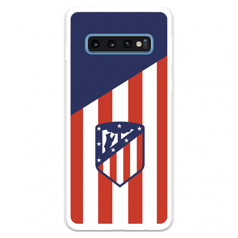 Atlético de Madrid Samsung Galaxy S10 Plus Hülle Atlético de Madrid Wappenhintergrund – Offizielle Lizenz von Atlético de Madrid