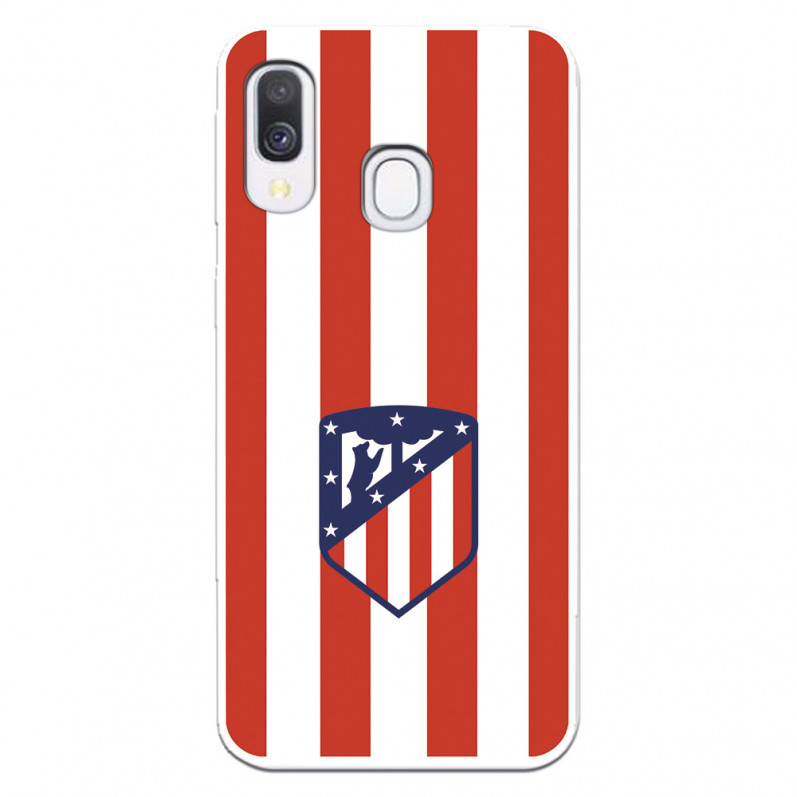 Atlético de Madrid Red and White Crest Samsung Galaxy A40 Hülle – Offizielle Lizenz von Atlético de Madrid