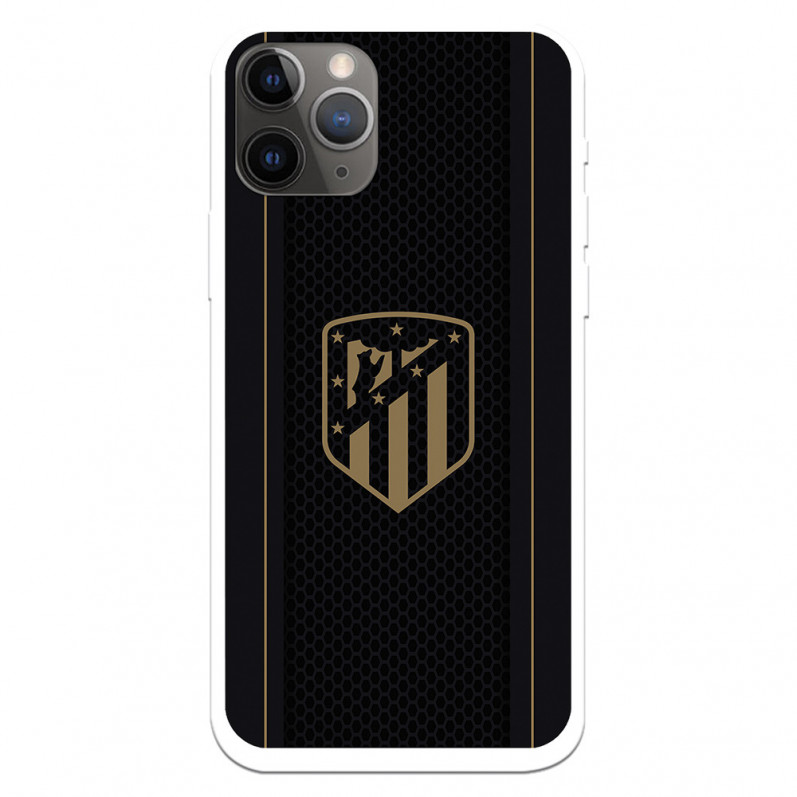 Atlético de Madrid iPhone 11 Pro Hülle Gold Crest Schwarzer Hintergrund – Offizielle Lizenz von Atlético de Madrid