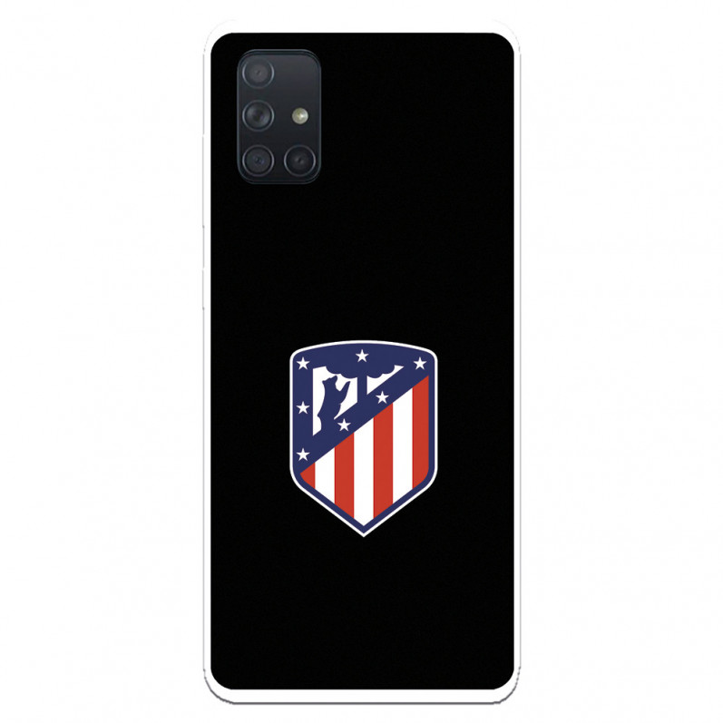 Atlético de Madrid Wappen Schwarzer Hintergrund Samsung Galaxy A71 Hülle – Offizielle Lizenz von Atlético de Madrid