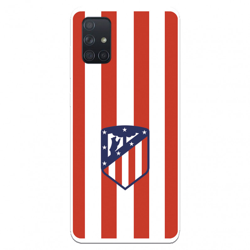 Atlético de Madrid Red and White Crest Samsung Galaxy A71 Hülle – Offizielle Lizenz von Atlético de Madrid