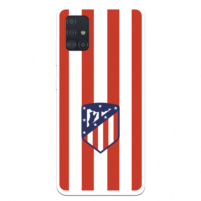 Atlético de Madrid Red and White Crest Samsung Galaxy A51 Hülle – Offizielle Lizenz von Atlético de Madrid