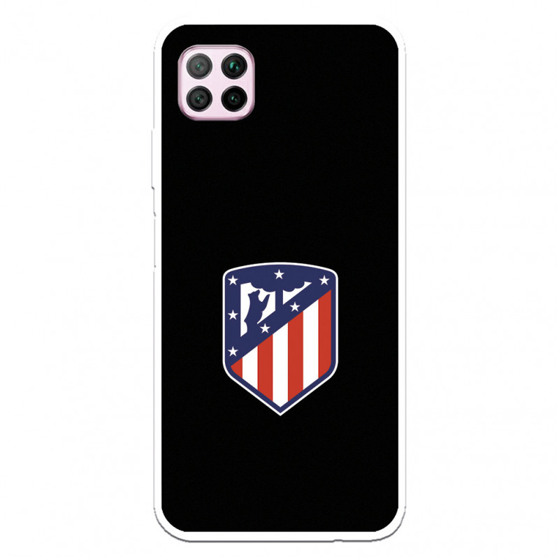 Huawei P40 Lite Hülle Atlético de Madrid Wappen Schwarzer Hintergrund – Offiziell lizensiert von Atlético de Madrid