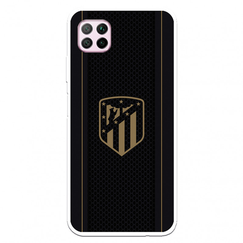 Atlético de Madrid Huawei P40 Lite Hülle Gold Crest Schwarzer Hintergrund – Atlético de Madrid Offizielle Lizenz