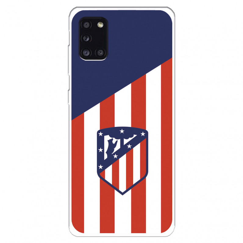 Atlético de Madrid Samsung Galaxy A31 Hülle Atlético de Madrid Wappen Hintergrund – Offizielle Atlético de Madrid Lizenz