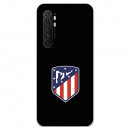 Hülle für Xiaomi Mi Note 10 Lite Wappen von Atlético de Madrid Schwarzer Hintergrund - Offizielle Lizenz von Atlético de Madrid