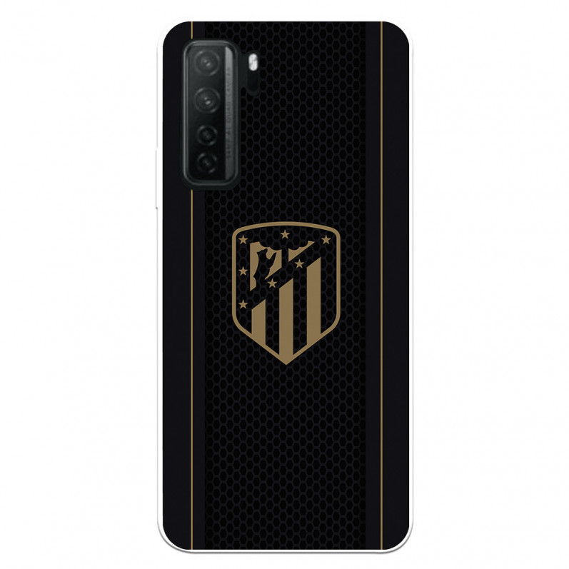 Atlético de Madrid Huawei P40 Lite 5G Hülle Gold Crest Schwarzer Hintergrund – Atlético de Madrid Offizielle Lizenz