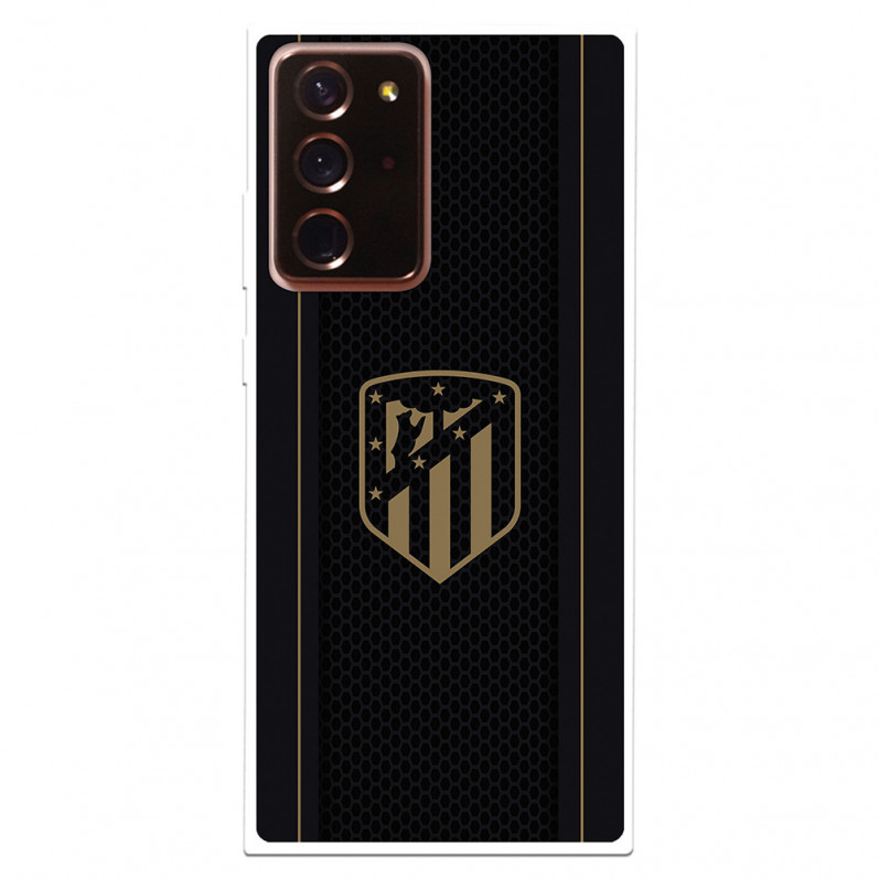 Atlético de Madrid Samsung Galaxy Note 20 Ultra Hülle Gold Crest Schwarzer Hintergrund – Offiziell lizensiert von Atlético de Ma