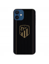 Atlético de Madrid iPhone 12 Mini Case Gold Crest Schwarzer Hintergrund – Offizielle Lizenz von Atlético de Madrid