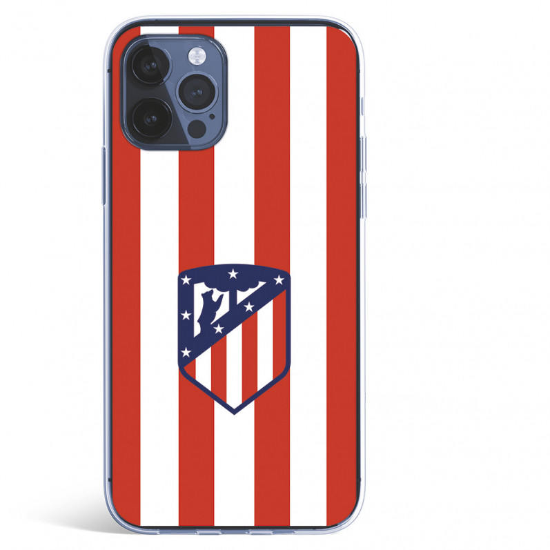 Atlético de Madrid iPhone 12 -Hülle mit rotem und weißem Wappen – Offizielle Lizenz von Atlético de Madrid